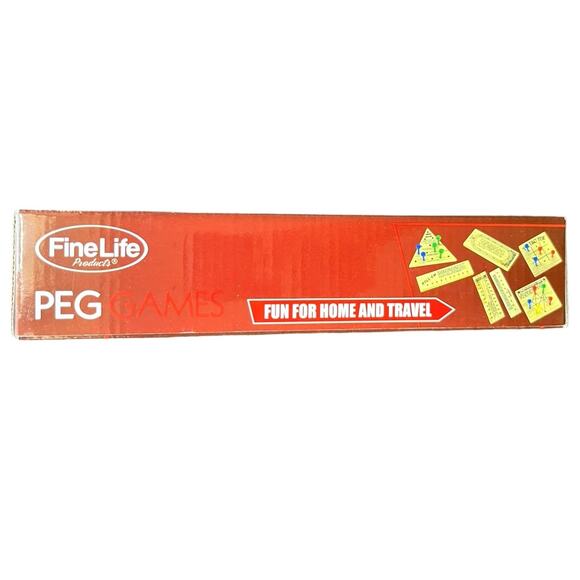 Peg Board Games, 7 In 1 Peg Games 7 Wood Games, Classic, Game Night - Picture 3 of 4